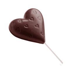 Chocoladevorm lolly hart