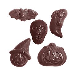 Chocoladevorm halloween 5 fig.