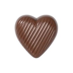 Chocoladevorm hart gestreept