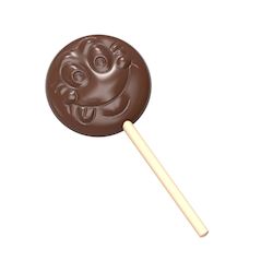 Chocoladevorm lolly "smiley"