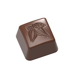 Chocoladevorm stempel cacao vierkant