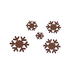 Chocoladevorm sneeuwsterren Callebaut 5 fig.