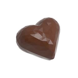 Chocoladevorm hart facet dubbel