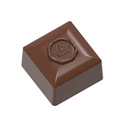 Chocoladevorm vierkant stempel kroon