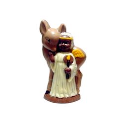 Chocoladevorm engel met hert 95 mm