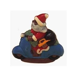 Chocoladevorm kerstman/scooter 120 mm