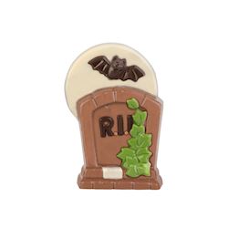 Chocoladevorm Halloween grafsteen "RIP" 100 mm