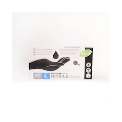 Handschoenen nitrile -  zwart - large