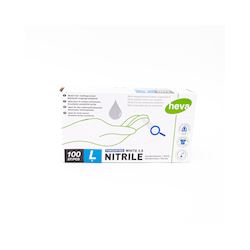 Handschoenen nitrile - wit - large
