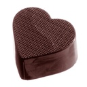 Moule à chocolat coeur à carreaux