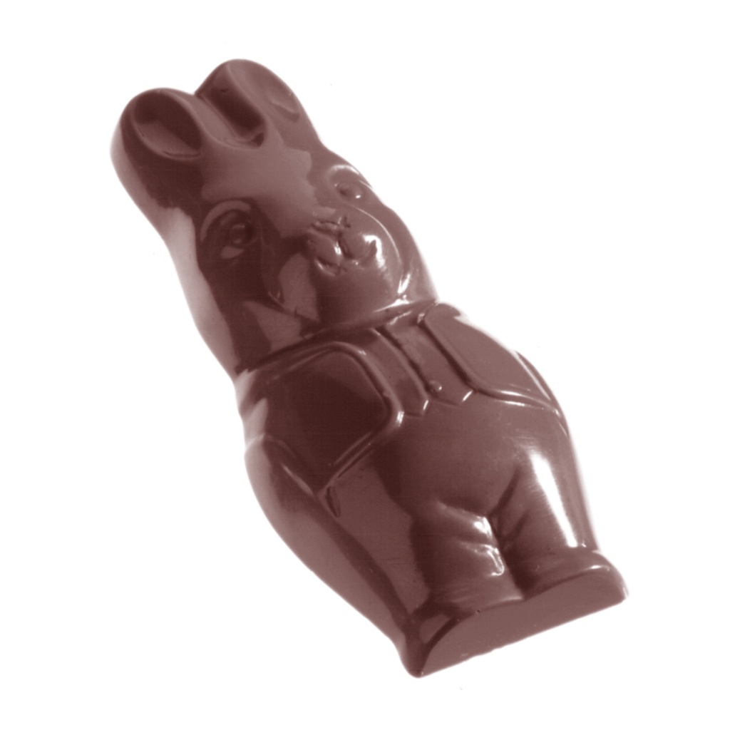 Chocoladevorm lachende haas