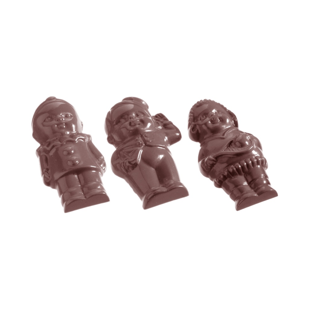Molde de chocolate figuras parte delantera 5 fig. (MTO)