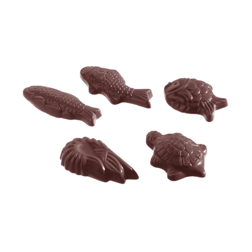 Schokoladenform Meerestiere Kekse 5 fig.