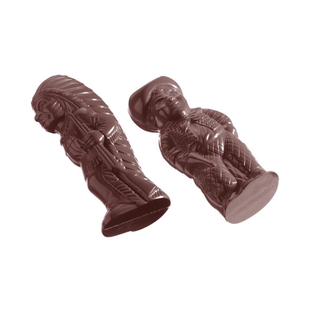 Moule à chocolat cowboy et Indien 2 fig. (MTO)