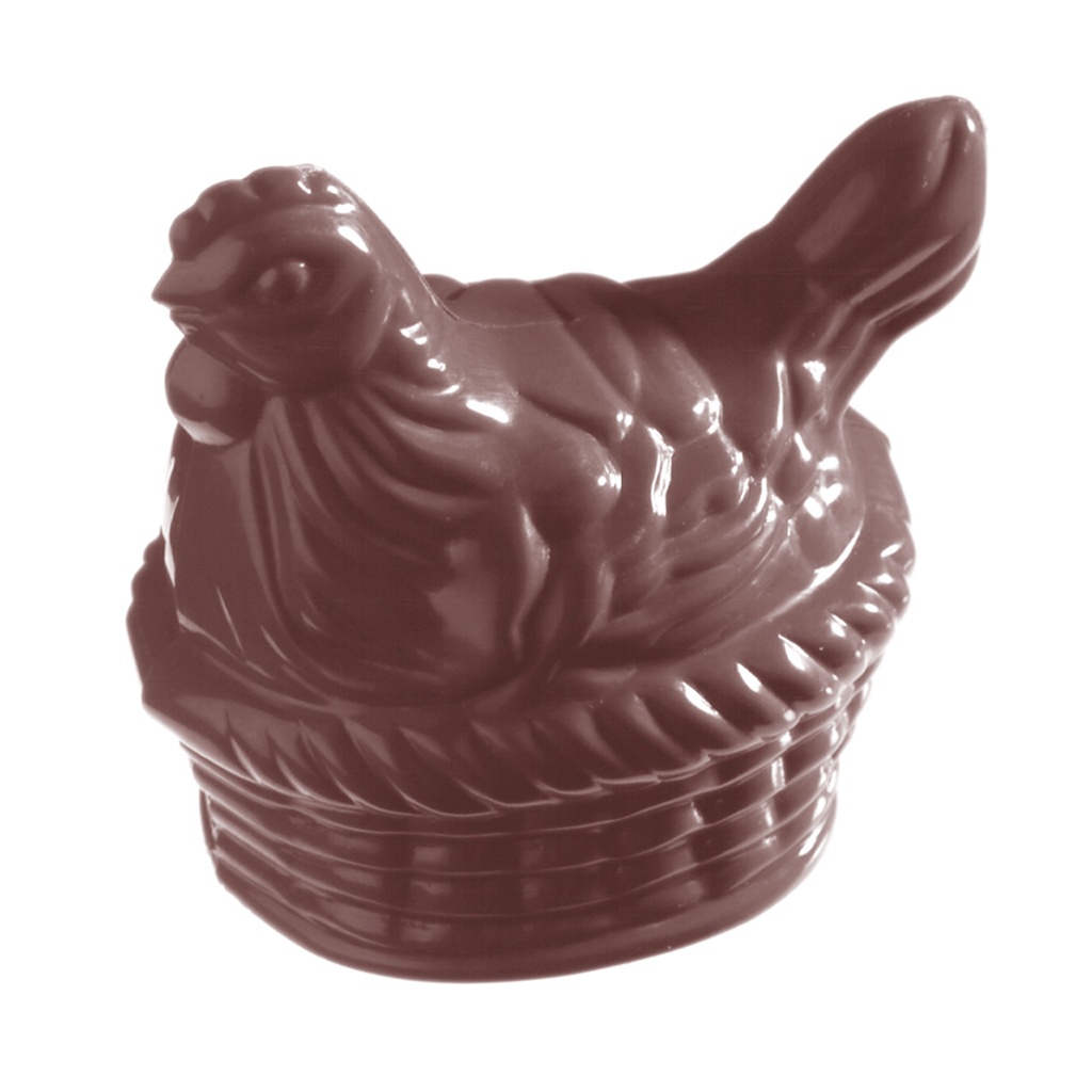 Chocolate mould chicken on nest