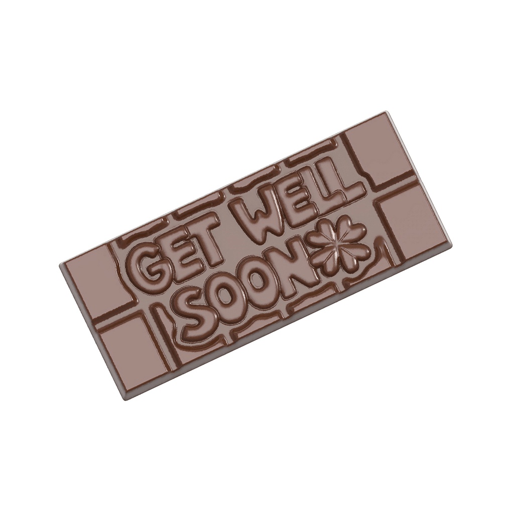 Chocoladevorm tablet Get well soon