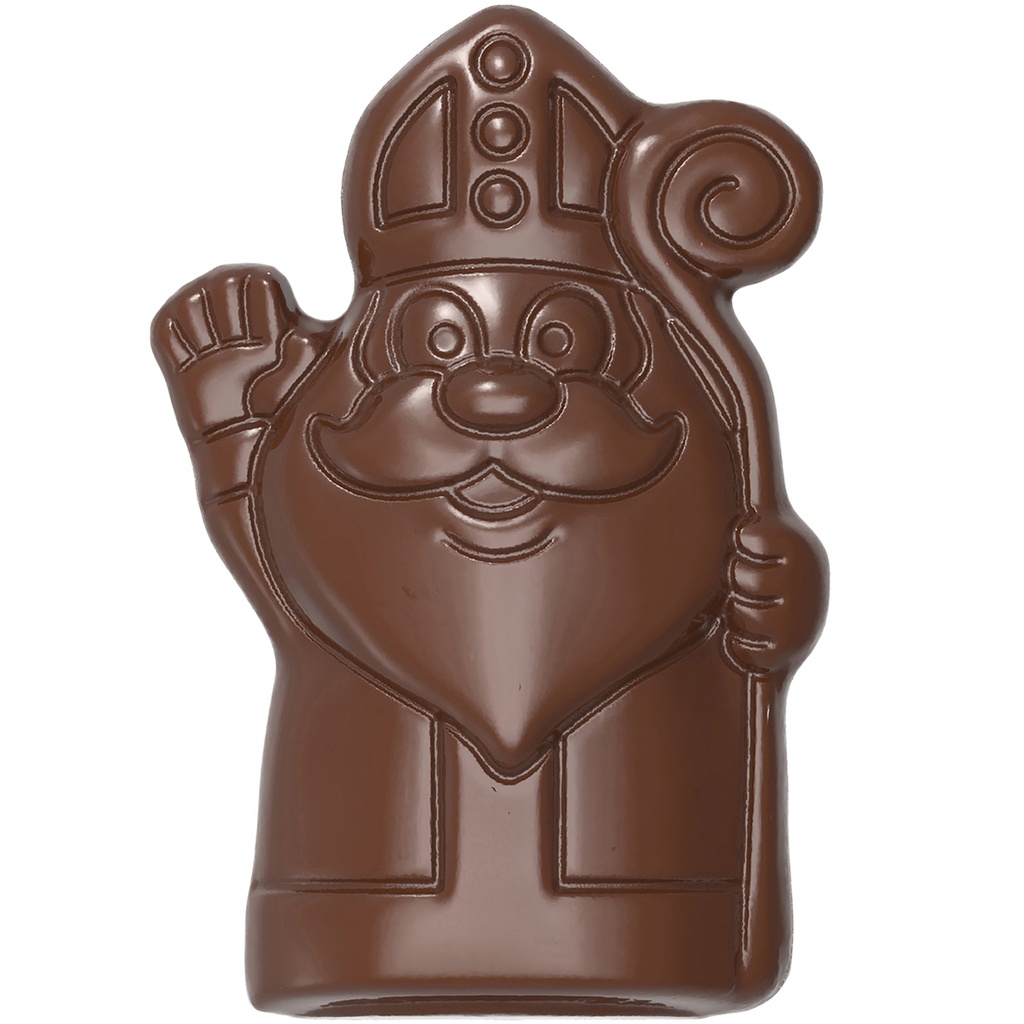 Schokoladenform Sankt Nikolaus winkt