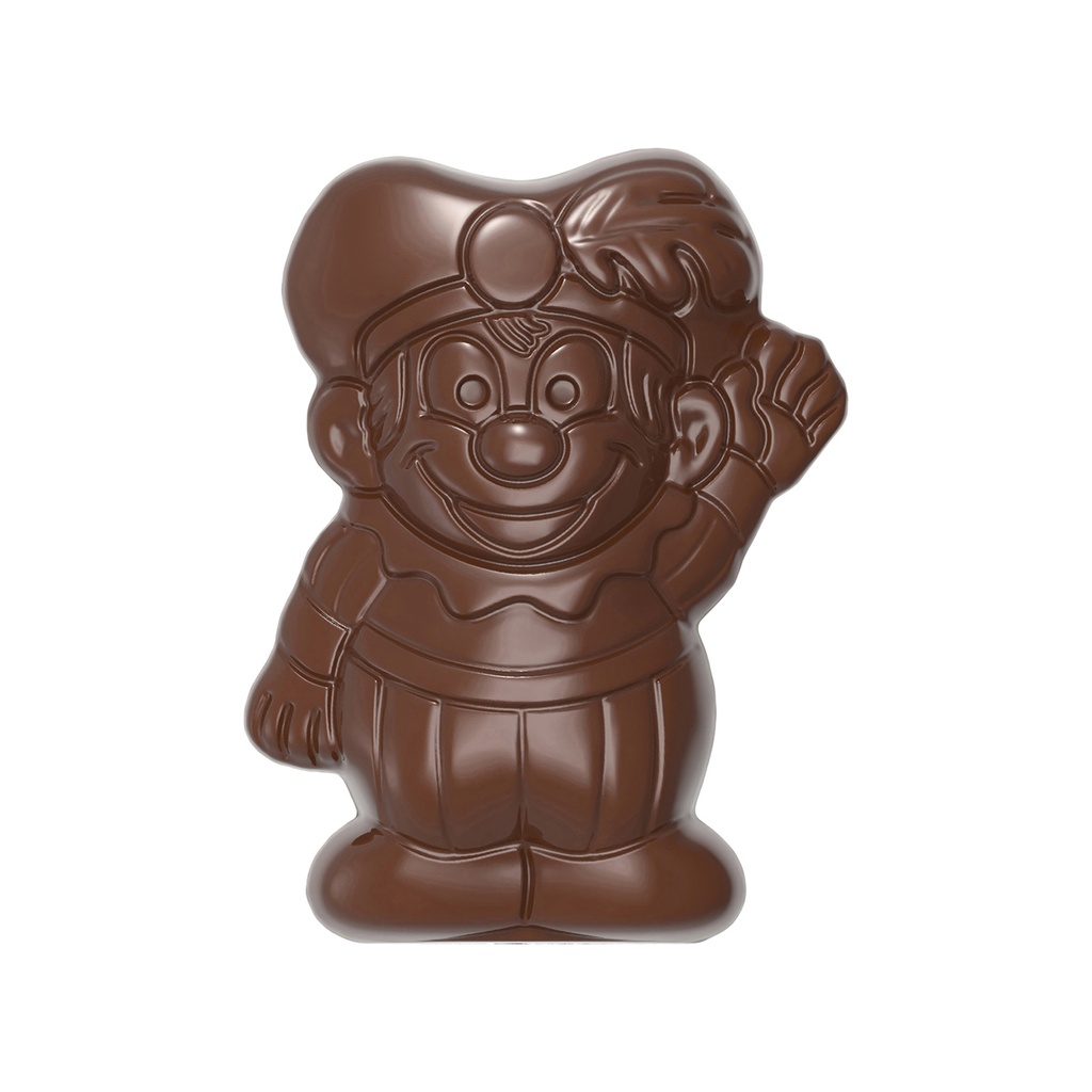 Molde de chocolate asistente de San Nicolás saludando