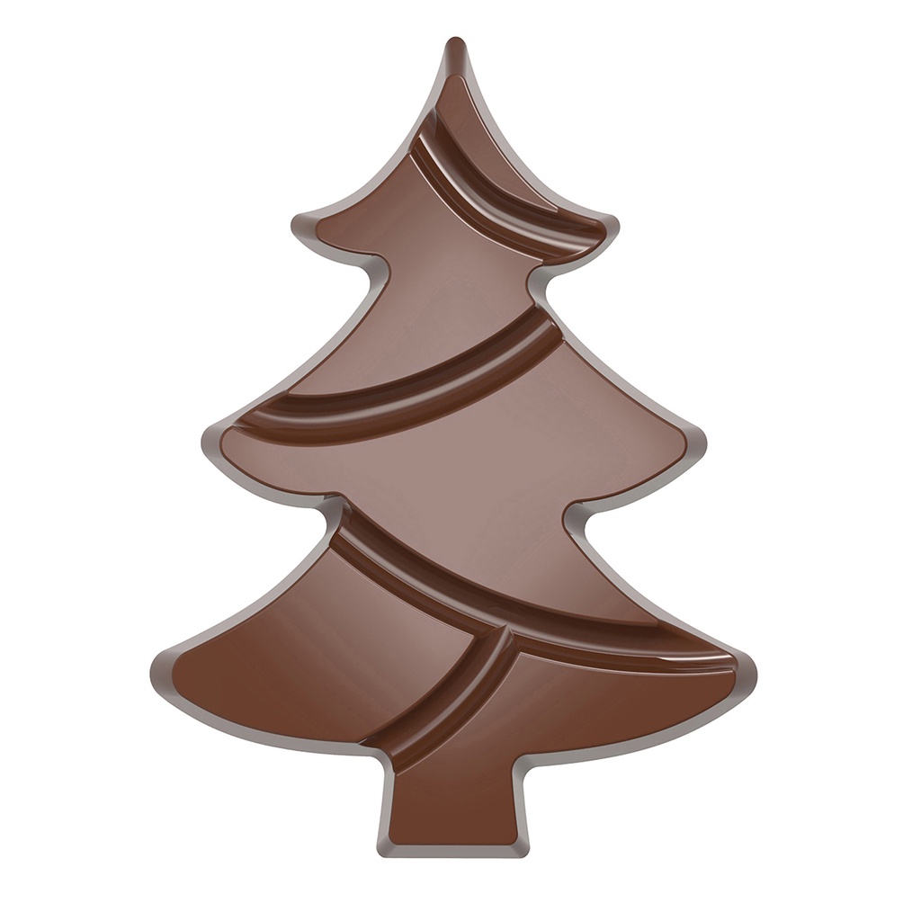 Chocoladevorm tablet kerstboom 97 mm