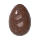 Chocolate mould egg with wave pattern