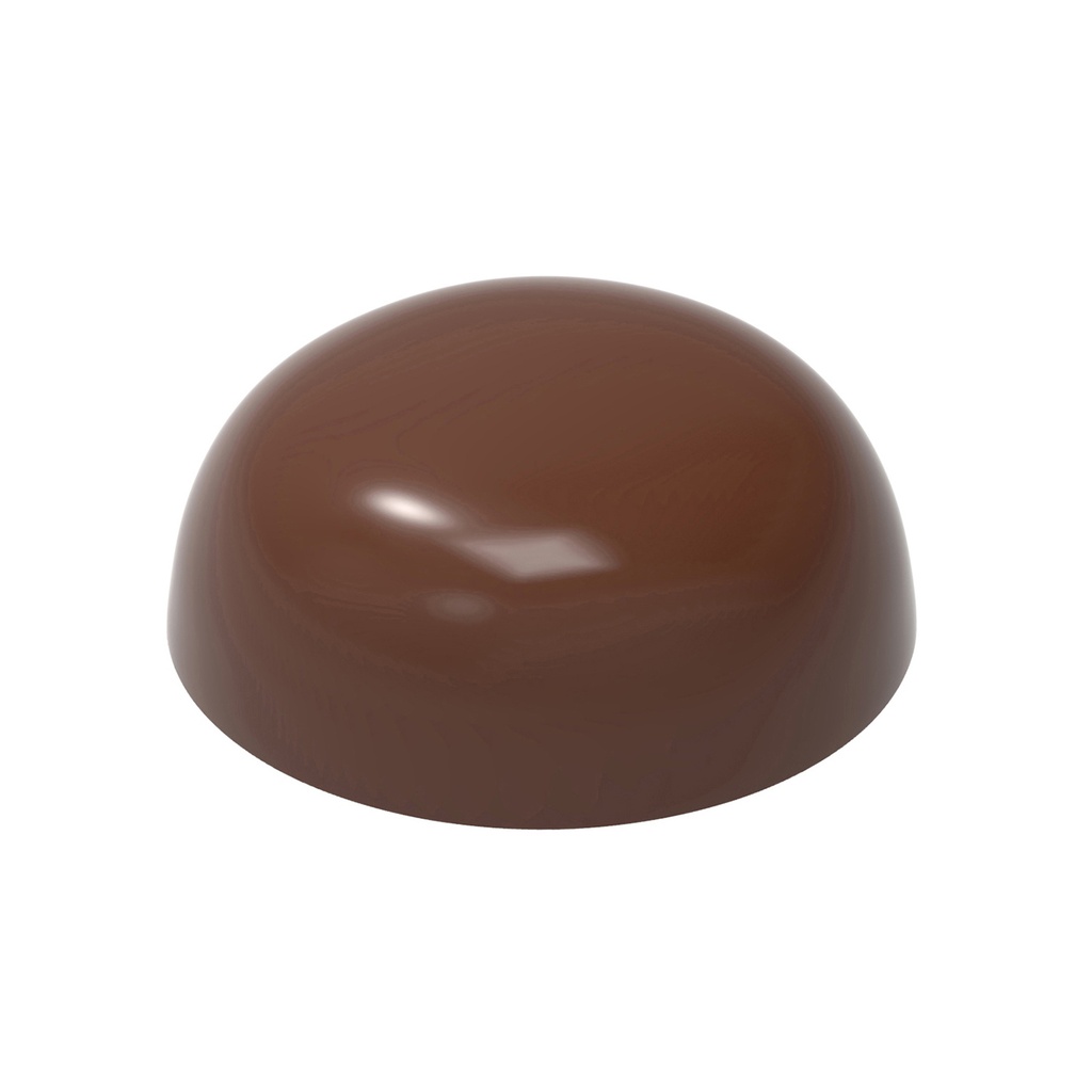 Chocolate mould squeezed hemisphere