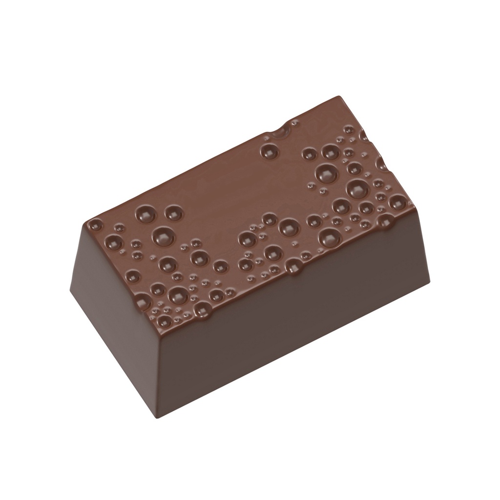 Chocolate mould cube with bubbles