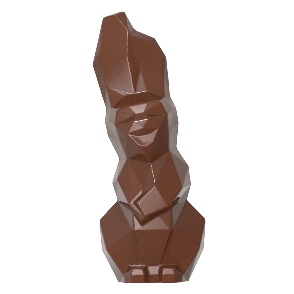Moule à chocolat lièvre souriant origami 100 mm