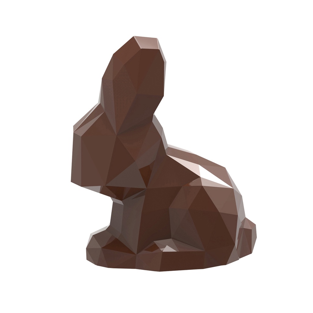 Schokoladenform sitzendes Kaninchen Origami