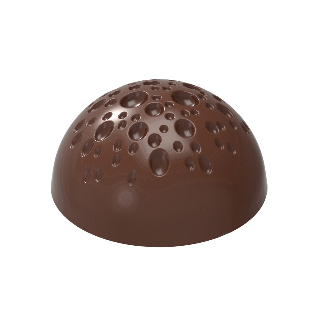 Chocolate mould lunar terrain hemisphere - Nora Chokladskola