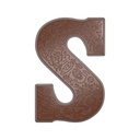 Schokoladenform Buchstabe S mit Kritzeleien