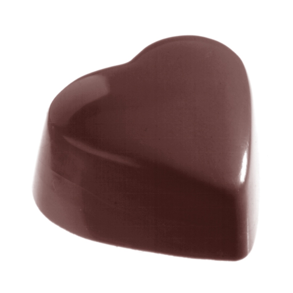 Chocolate mould heart high flat