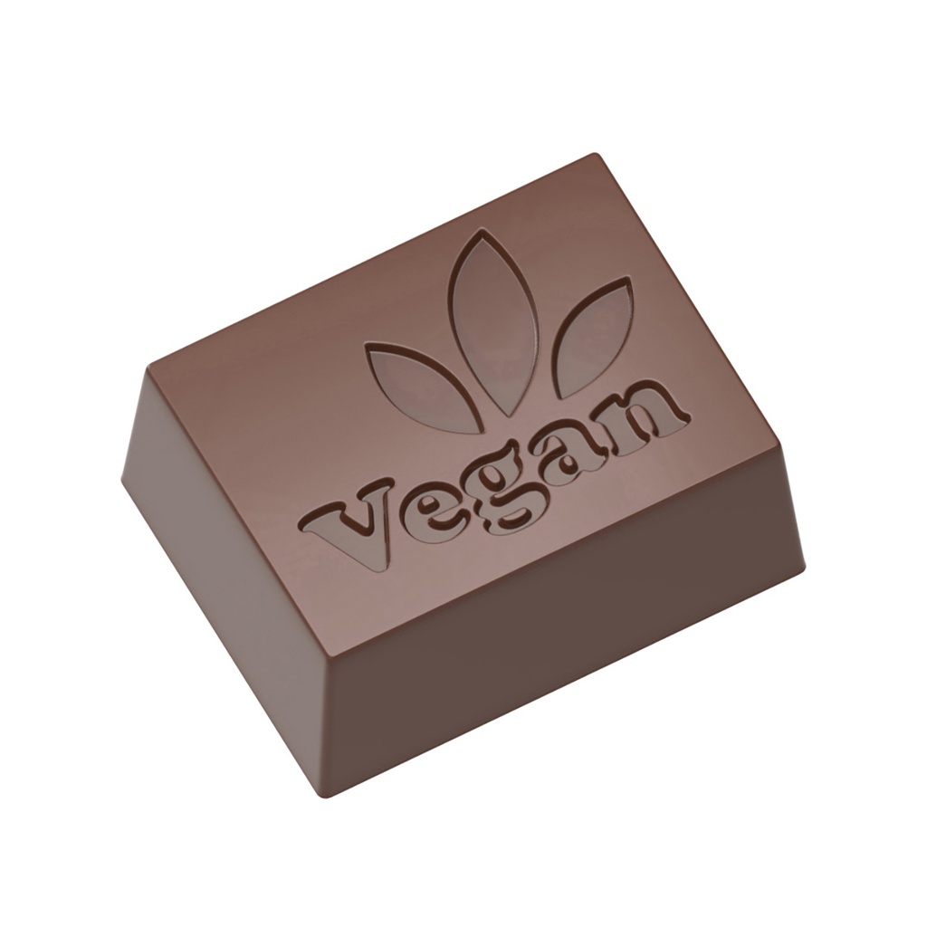 Chocolate mould cube 'Vegan'