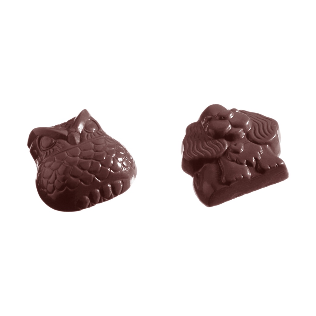 Chocoladevorm uil en hond 2 fig.