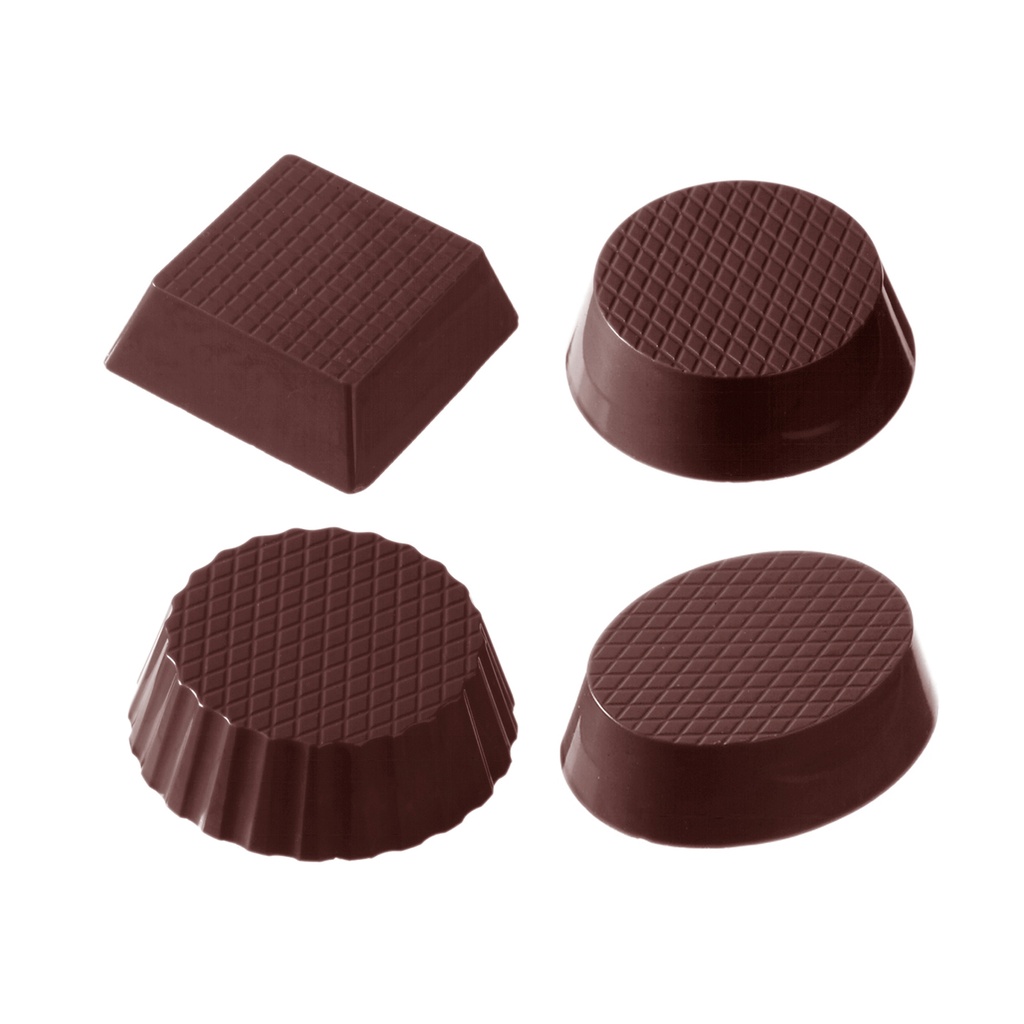 [1348CW] Stampo di cioccolato coppetta petitfour 4 soggetti (MTO)