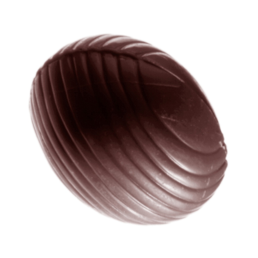 [1358CW] Schokoladenform Ei gestreift Oval (MTO)