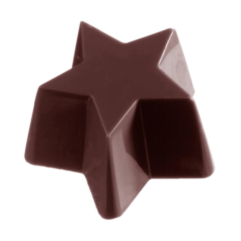 Molde de chocolate estrella bombón relleno