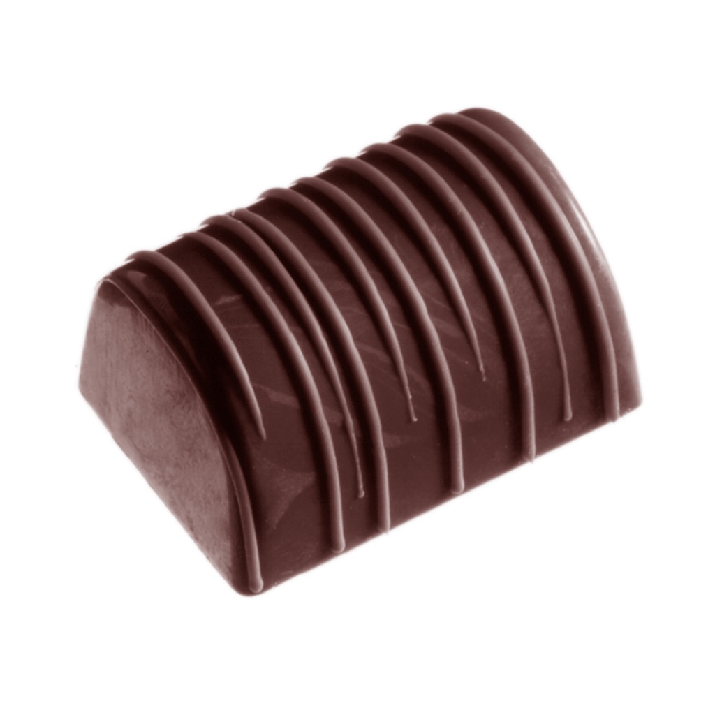 Molde de chocolate buche rayado