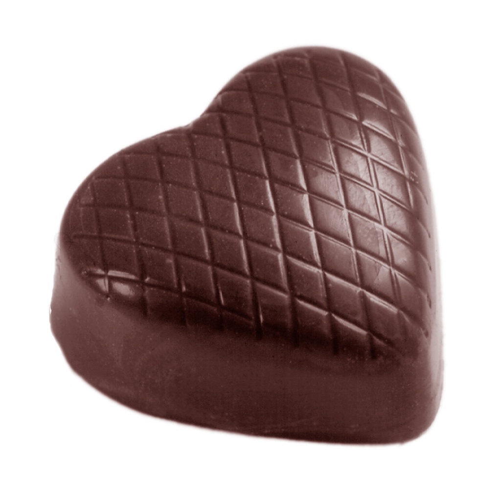 Chocoladevorm hart geruit