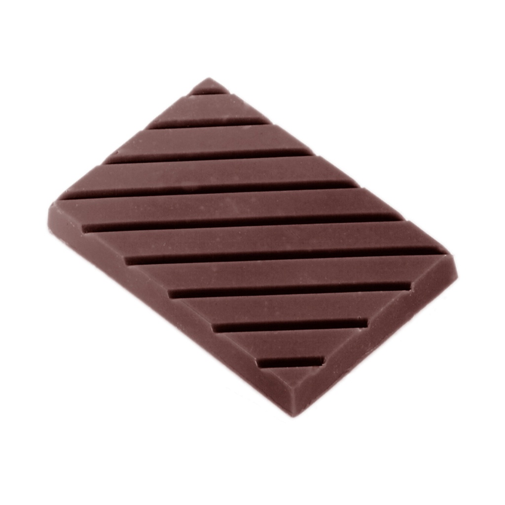 Moule à chocolat caraque rectangulaire rayé