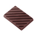 Chocolate mould caraque rectangular striped