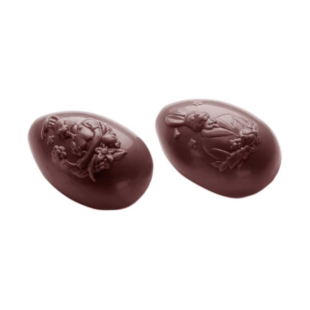 Chocolate mould egg family 73 mm 2 fig.
