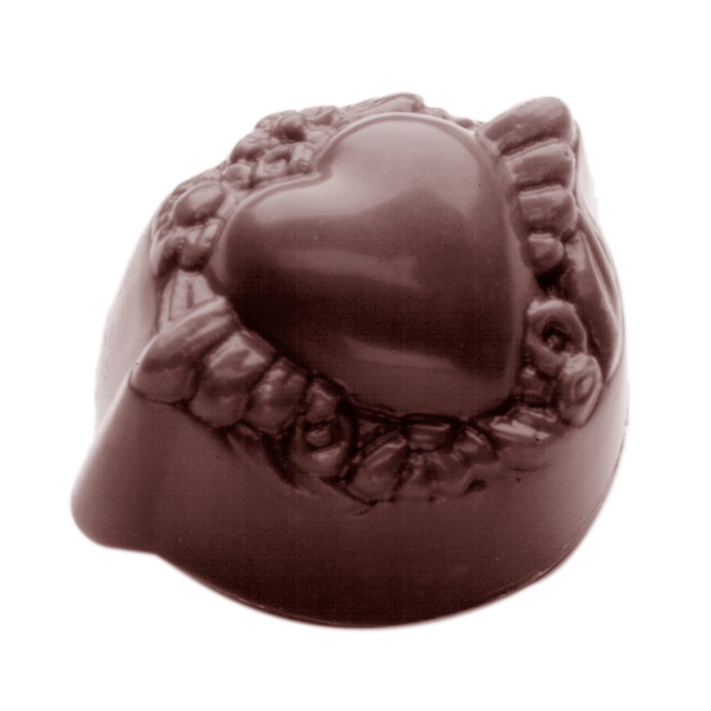 Molde de chocolate corazón en guirnalda