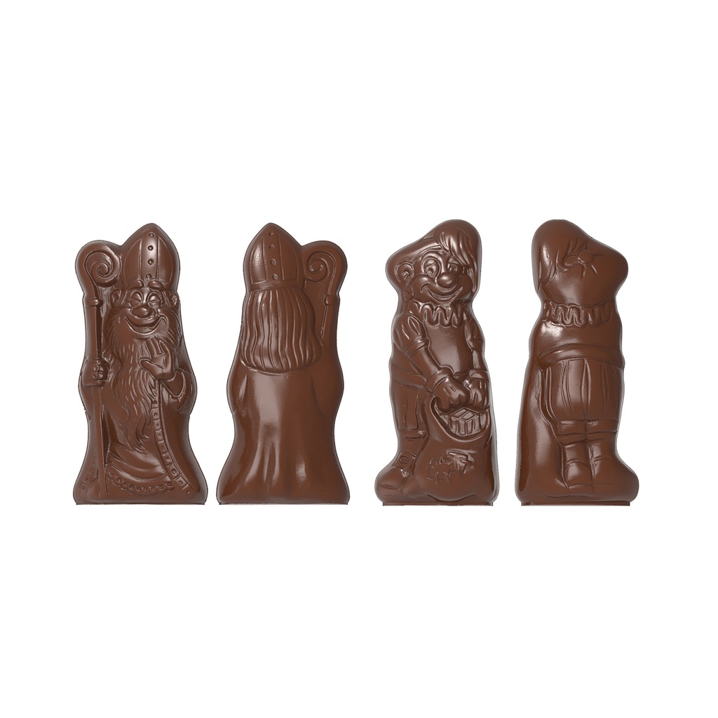 Chocoladevorm Sinterklaas & piet 2 fig.