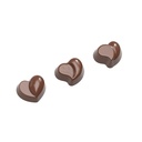 Molde de chocolate corazón moderna 3 fig.