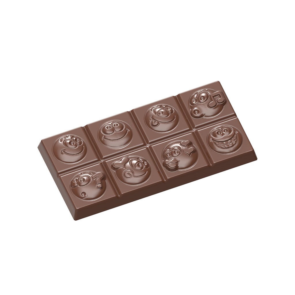Molde de chocolate tableta smiley