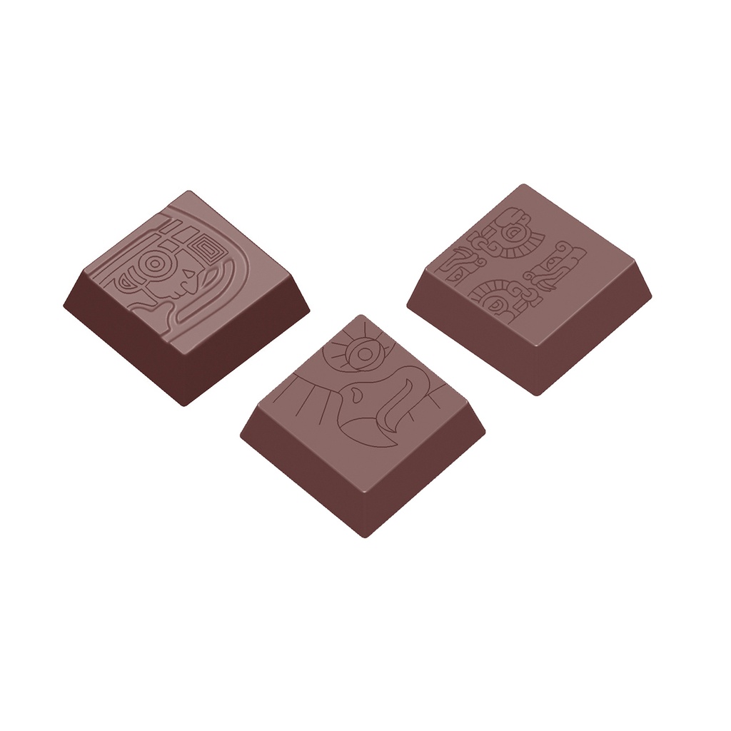 Chocolate mould maya praline square 3 fig.