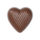 Chocoladevorm hart gestreept