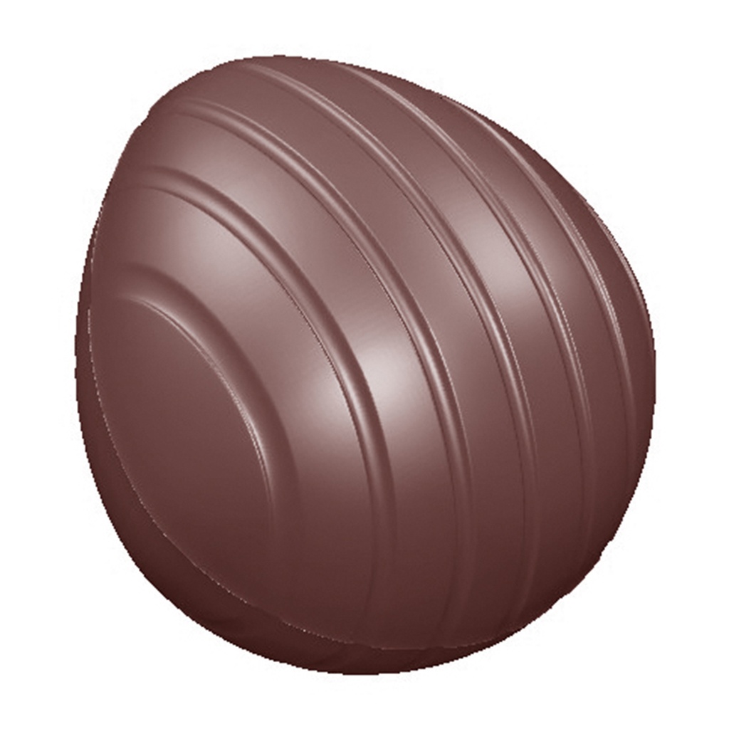 Chocolate mould egg primitive striped 52 mm (MTO)