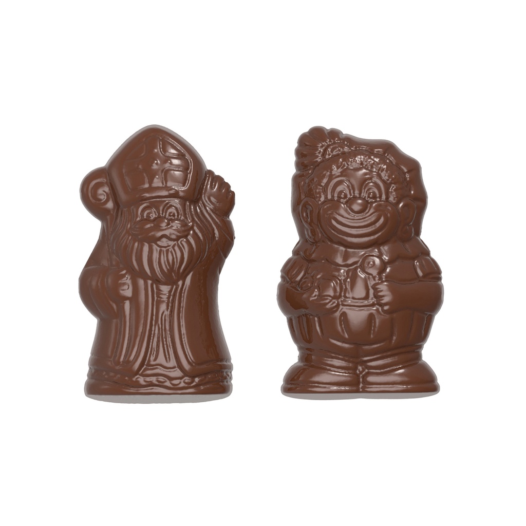 Molde de chocolate napolitana San Nicolás & asistente de San Nicolás 2 fig.