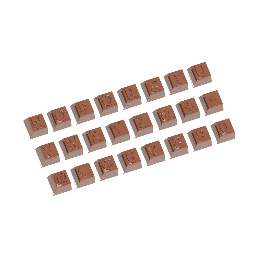 Moule à chocolat partie 2 alphabet 24 fig.